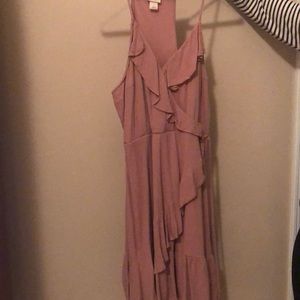 Dusty Rose Lower Cut Dress